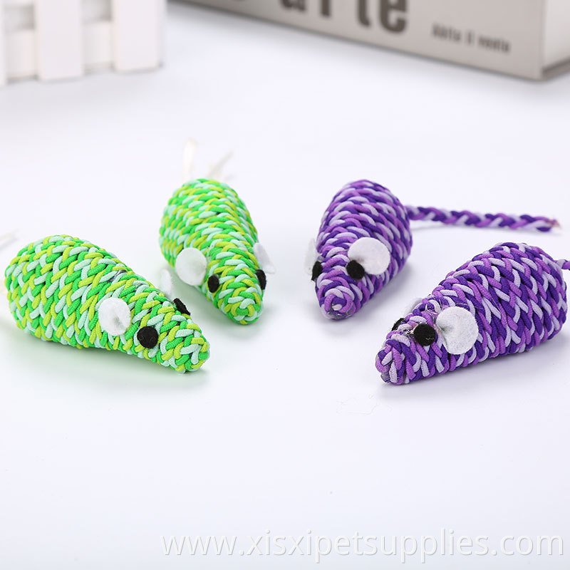 rubber band wrap mouse cat toy with rattle sound